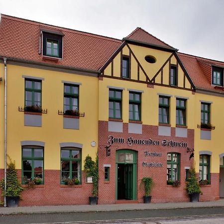 Wörlitz Gasthaus Und Pension "Zum Hauenden Schwein" מראה חיצוני תמונה