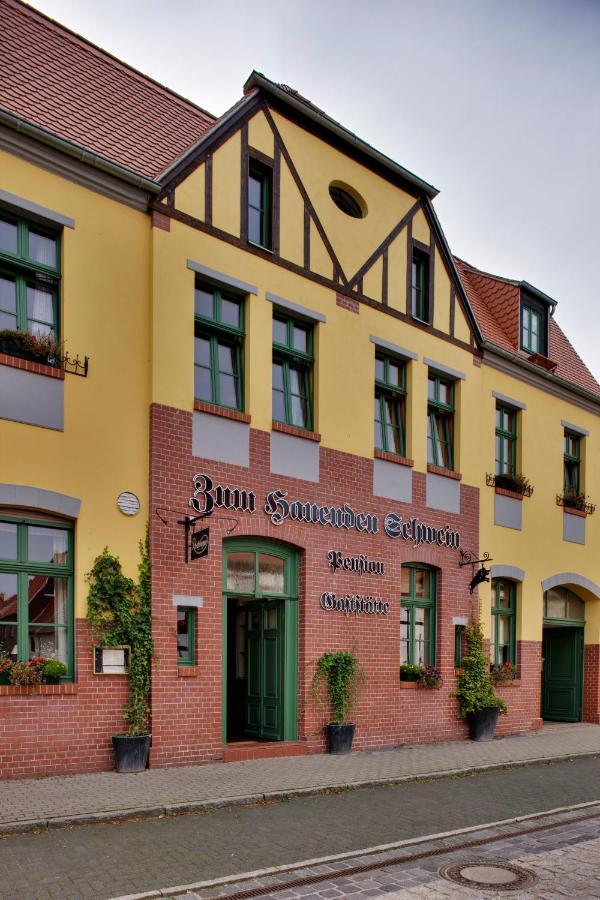 Wörlitz Gasthaus Und Pension "Zum Hauenden Schwein" מראה חיצוני תמונה